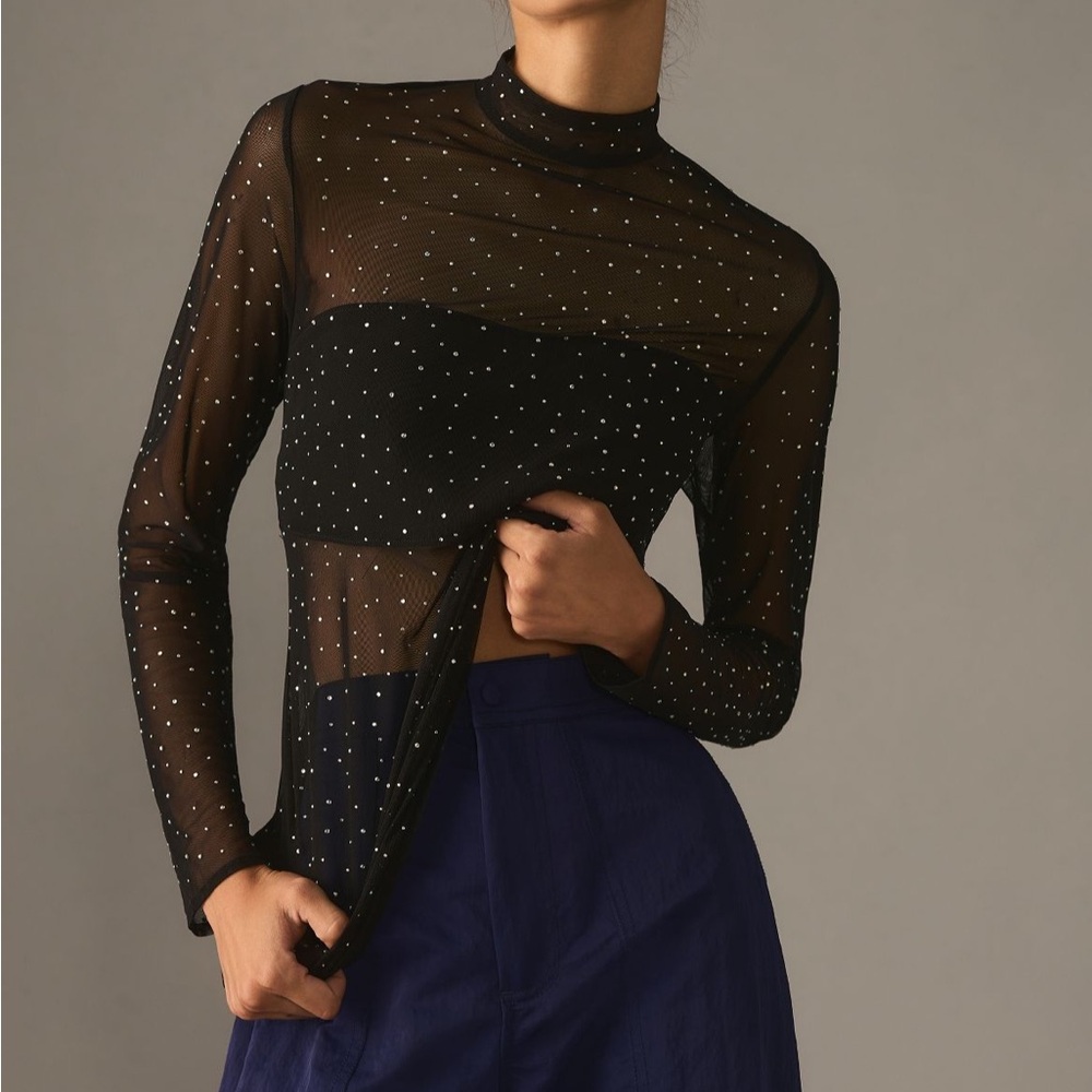 💜Firm Price💜 Eva Franco Starlight long sleeve sheer tunic - Picture 4 of 13